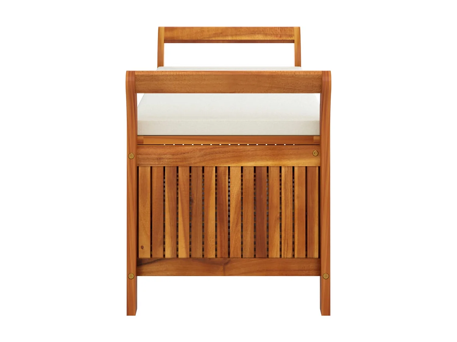 Banc de rangement de jardin avec coussin 126 cm Bois d&#039;acacia