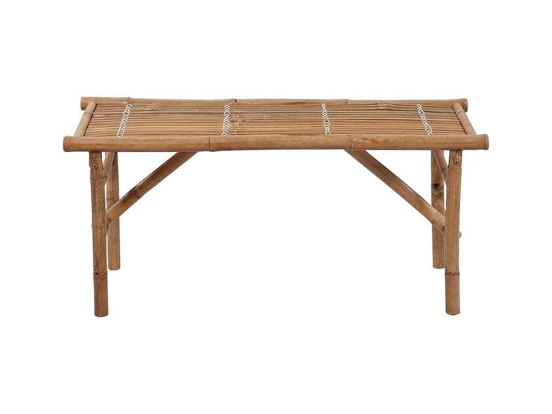 Banc de jardin pliable avec coussin 118 cm Bambou