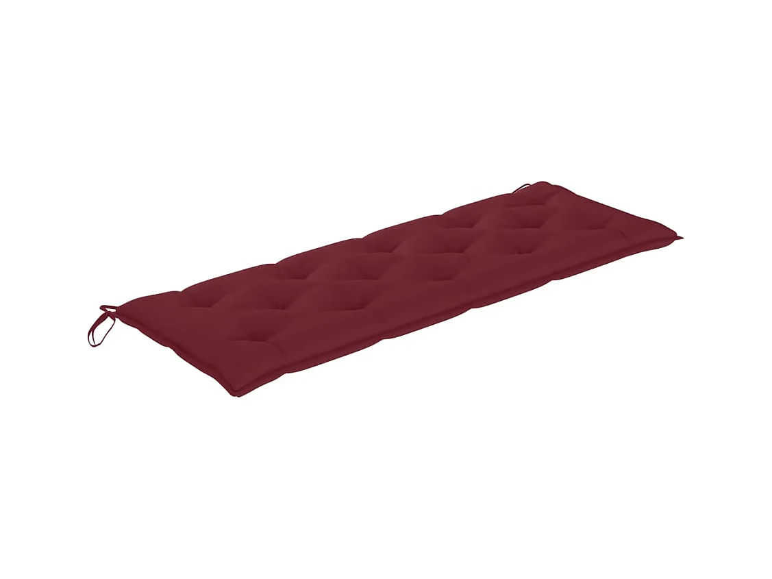 Banc de jardin empilable et coussin 159 cm Bois de teck massif