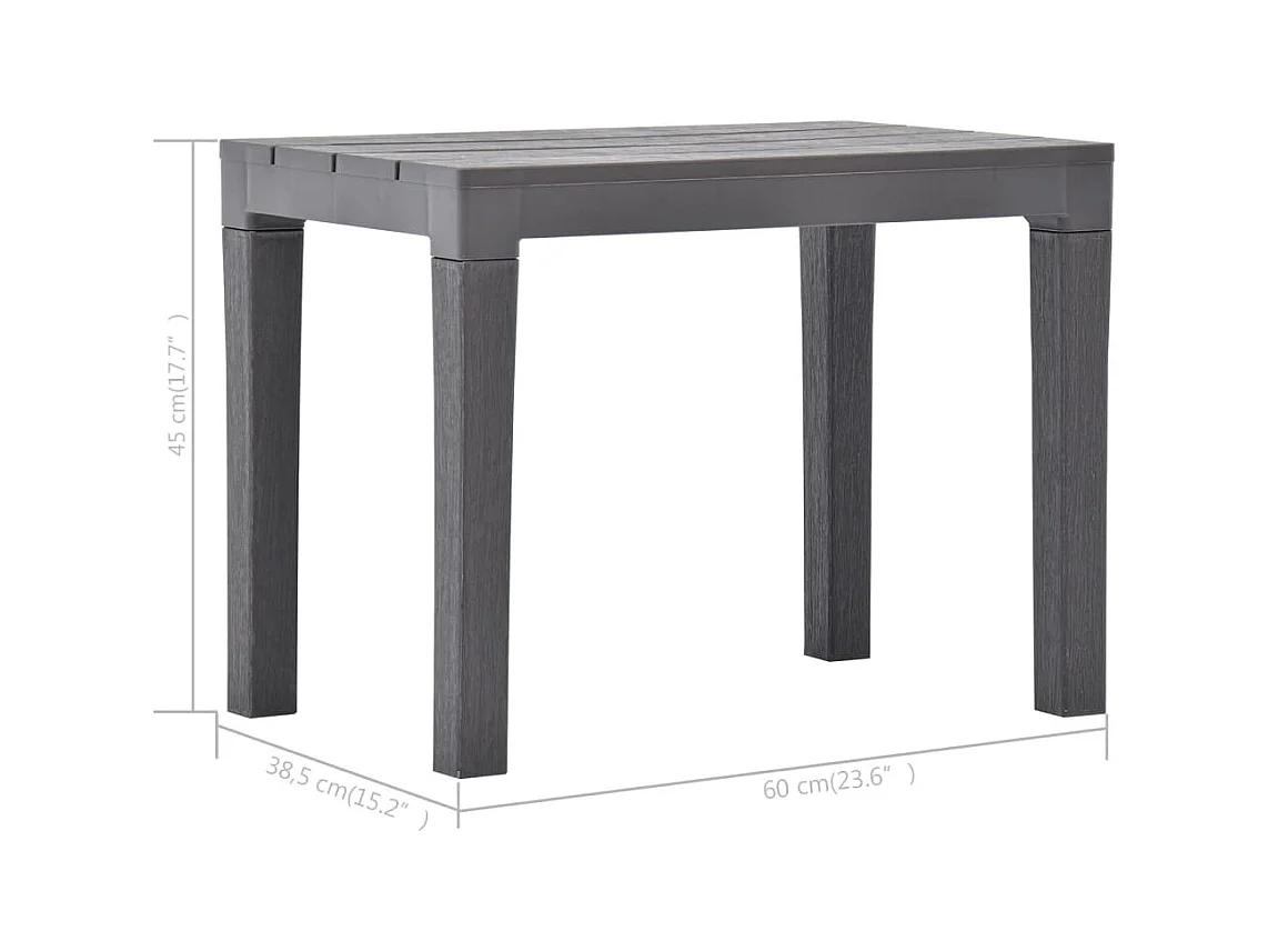 Bancos de jardín 2 unidades plástico color moca