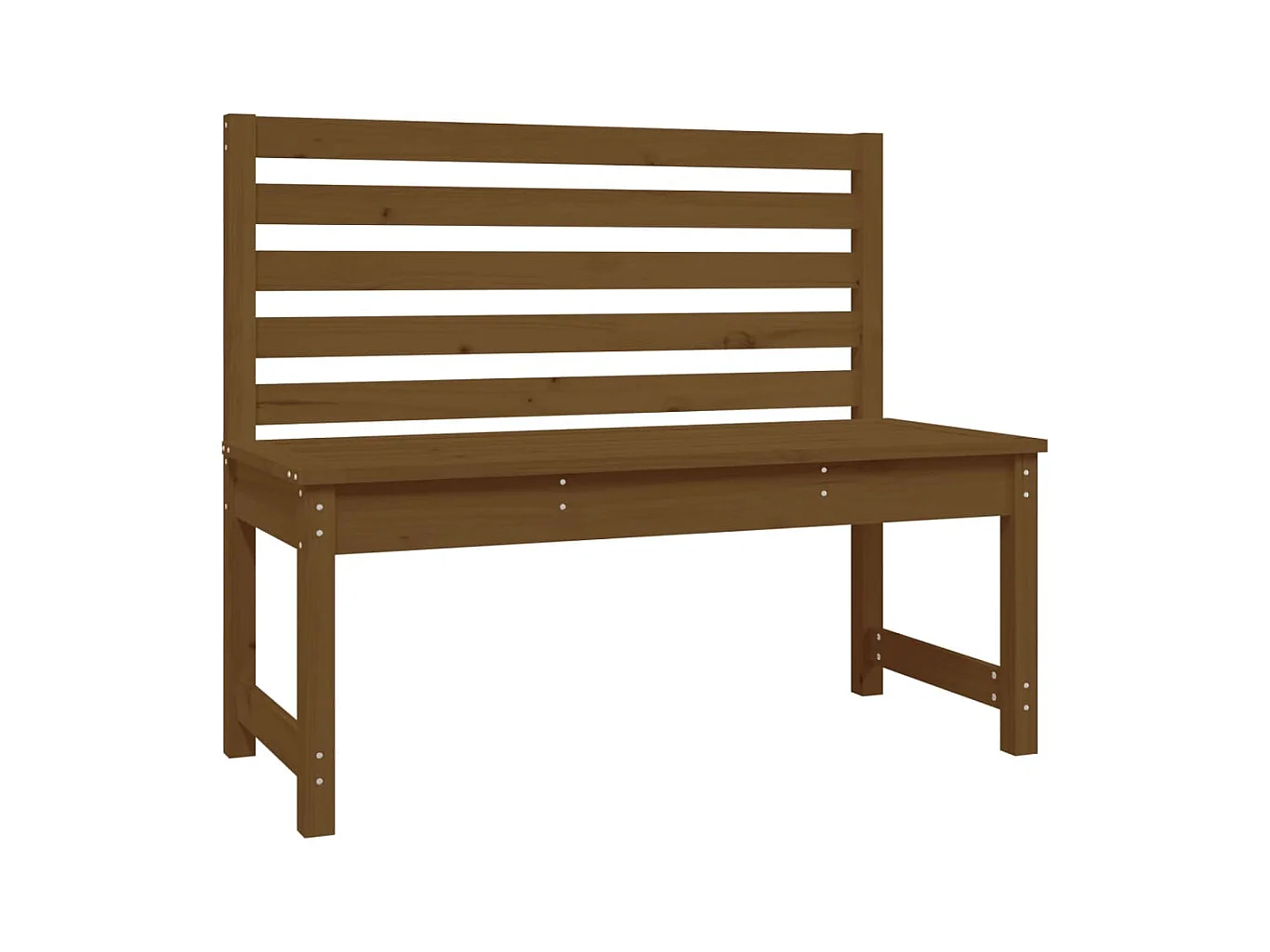 Banc de jardin marron miel 109 cm bois de pin massif