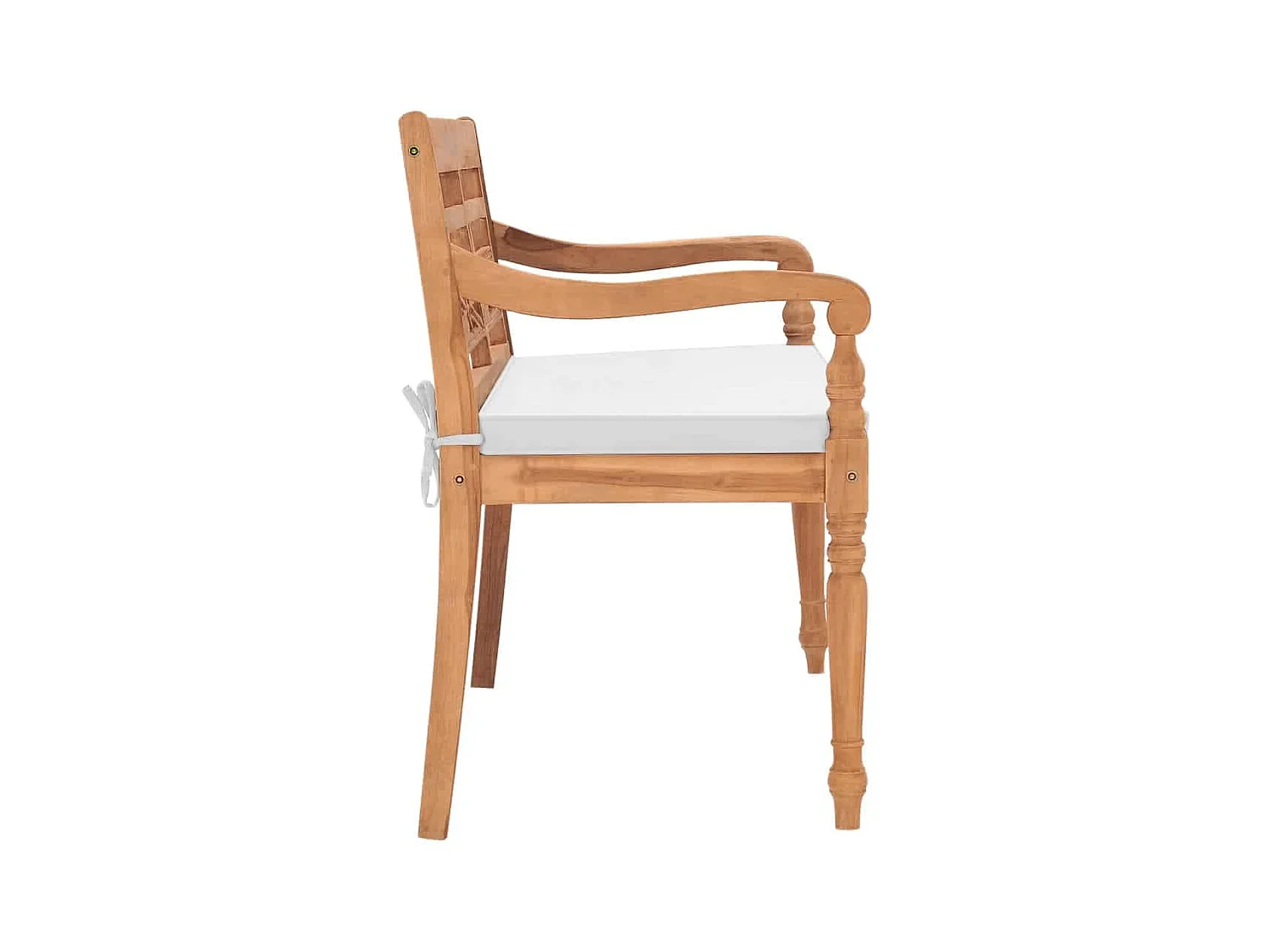 Banc Batavia avec coussins 120 cm Teck