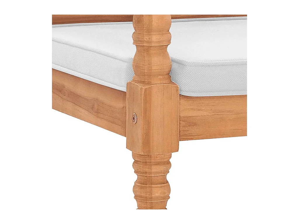 Banc Batavia avec coussins 120 cm Teck