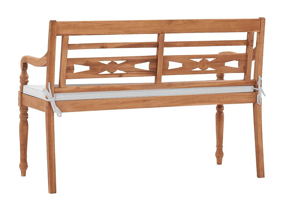 Banco Batavia con cojines 120 cm teca