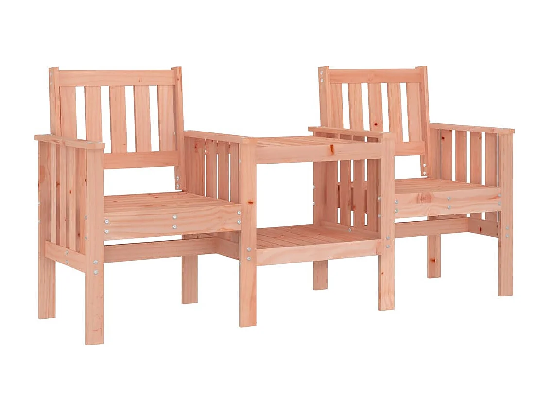 Banc de jardin avec table 2 places bois massif de douglas