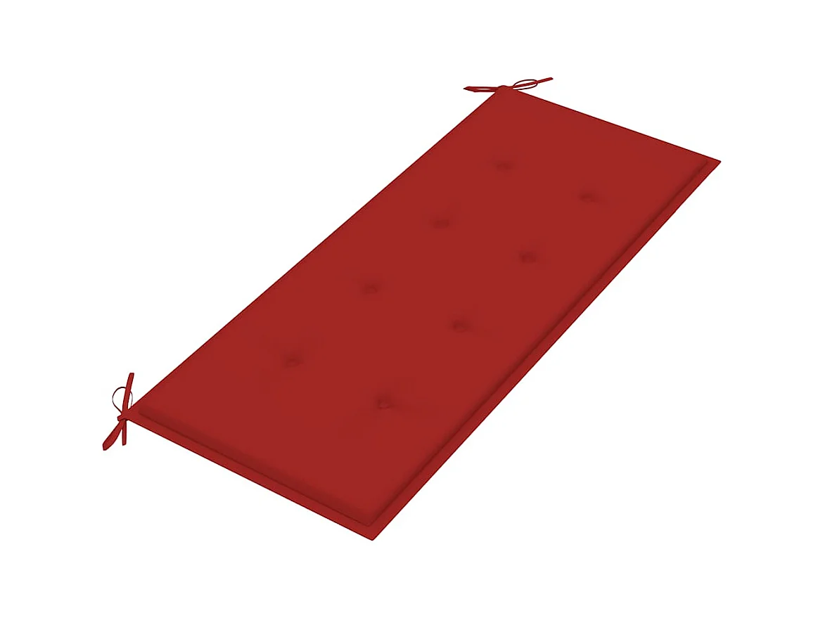 Banc de jardin pliable avec coussin 118 cm Bambou