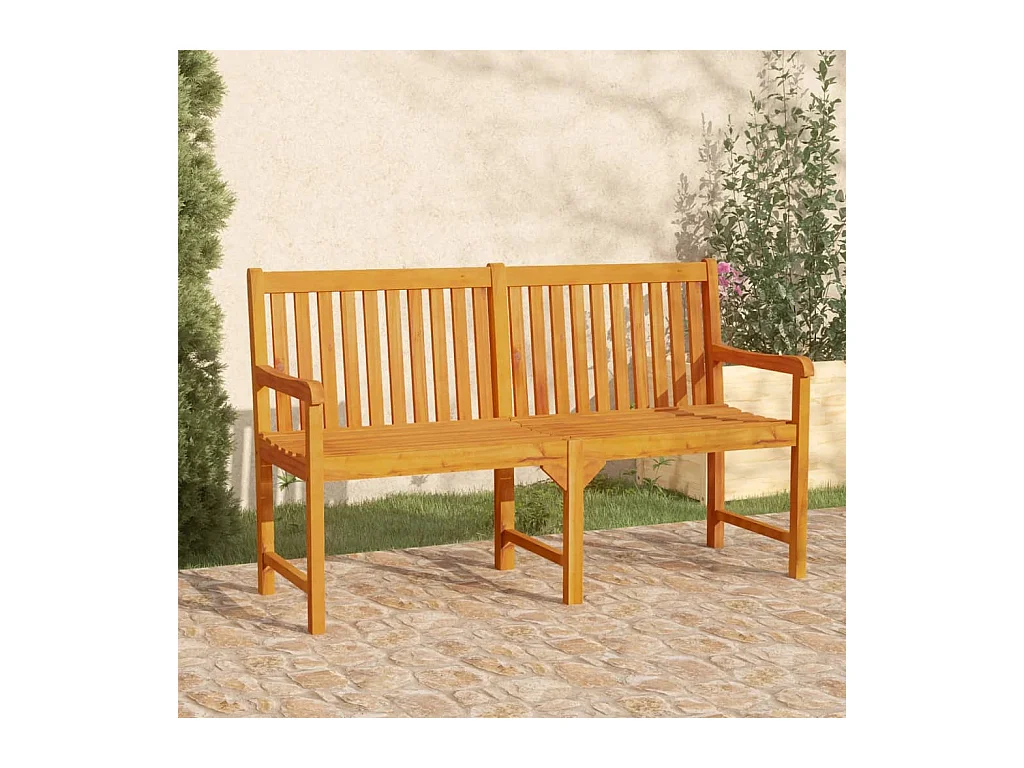 Banc de jardin 150 cm Bois solide d'acacia
