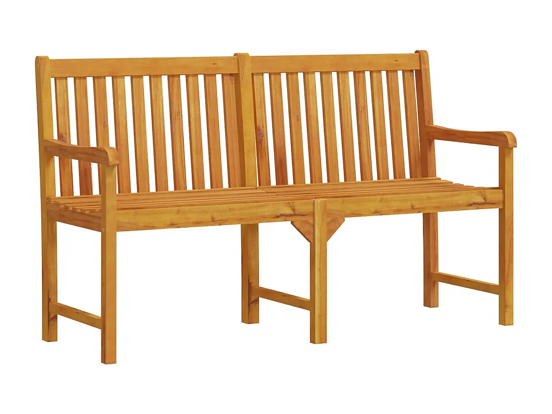 Banco de jardín 150 cm madera maciza de acacia