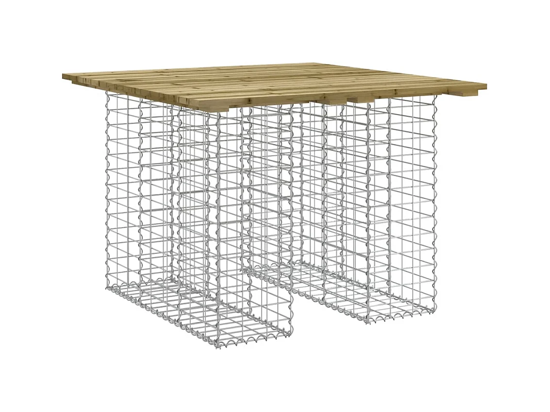 Banc de jardin design gabion 100x102x72 cm bois de pin imprégné