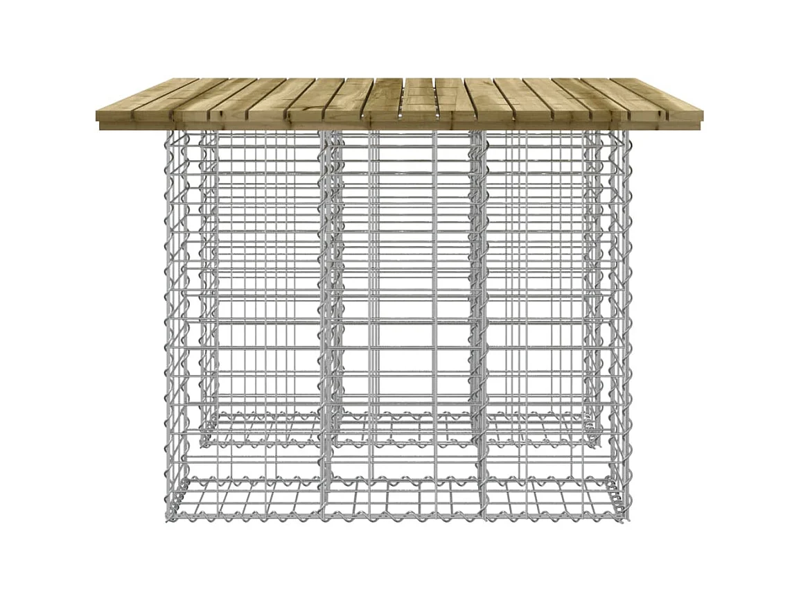 Banc de jardin design gabion 100x102x72 cm bois de pin imprégné