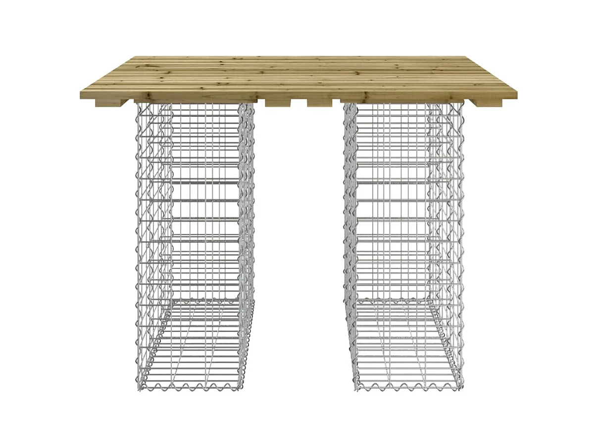 Banc de jardin design gabion 100x102x72 cm bois de pin imprégné
