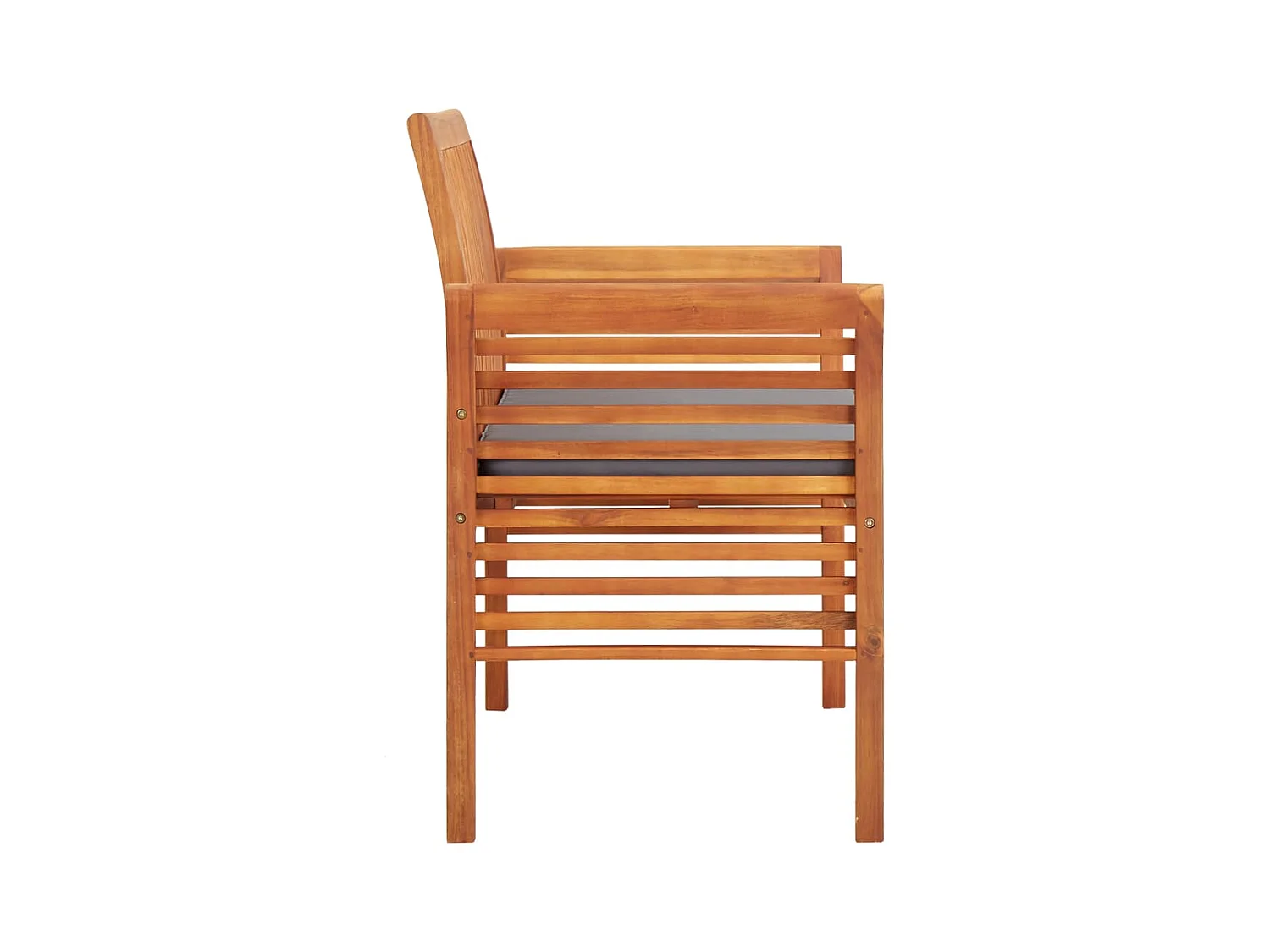 Banco de jardín 2 plazas con cojín madera maciza acacia 120 cm