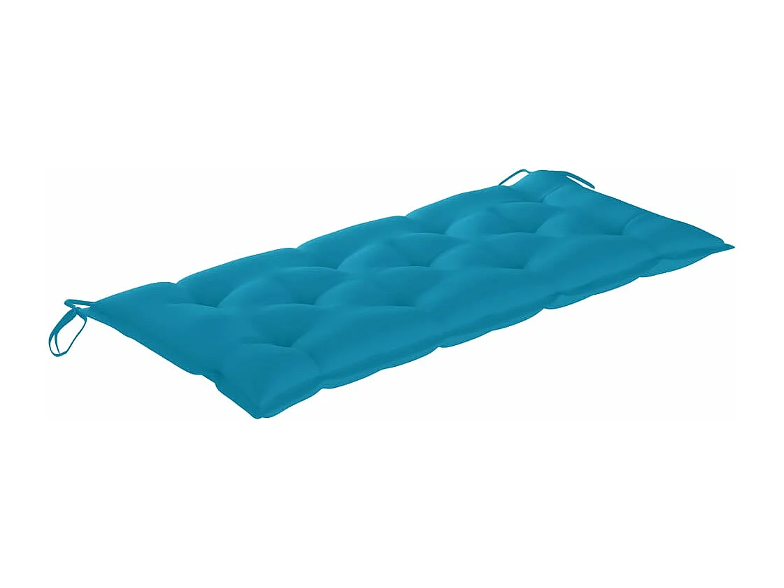 Banc de jardin pliable avec coussin 118 cm Bambou