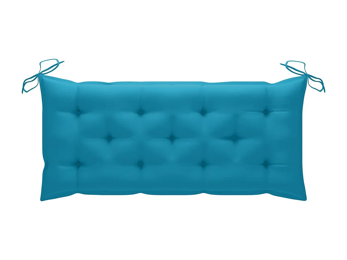 Banc de jardin pliable avec coussin 118 cm Bambou