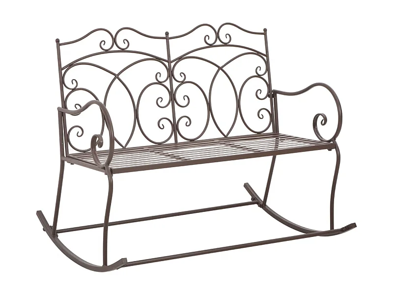 Banc de jardin 104 cm Fer Marron antique