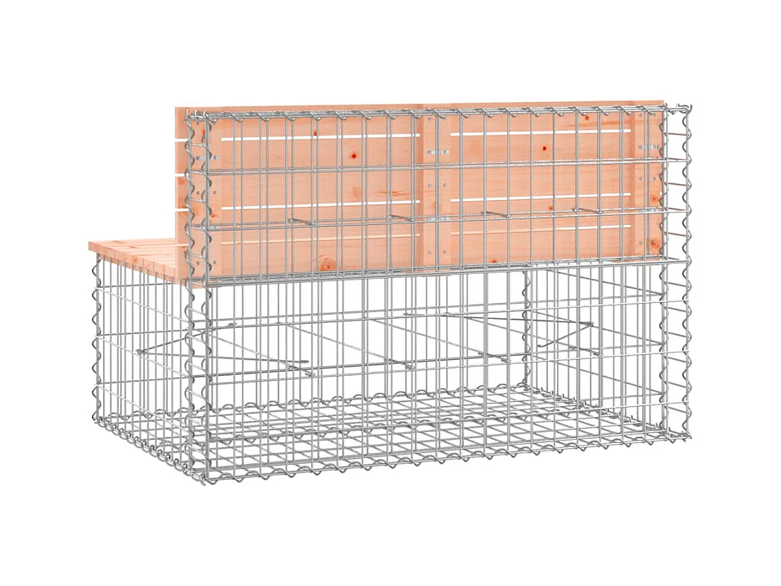 Banc de jardin design gabion 103x70x65cm bois massif de douglas