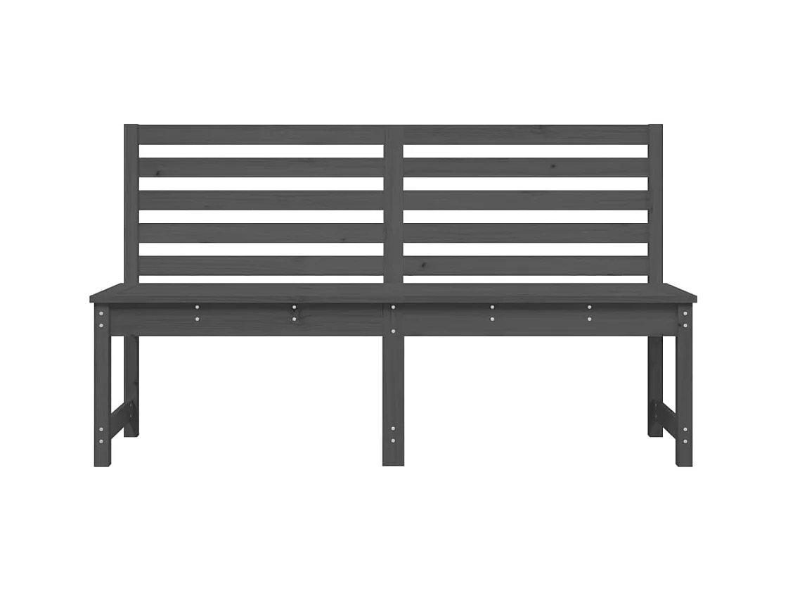 Banc de jardin gris 157,5 cm bois massif de pin