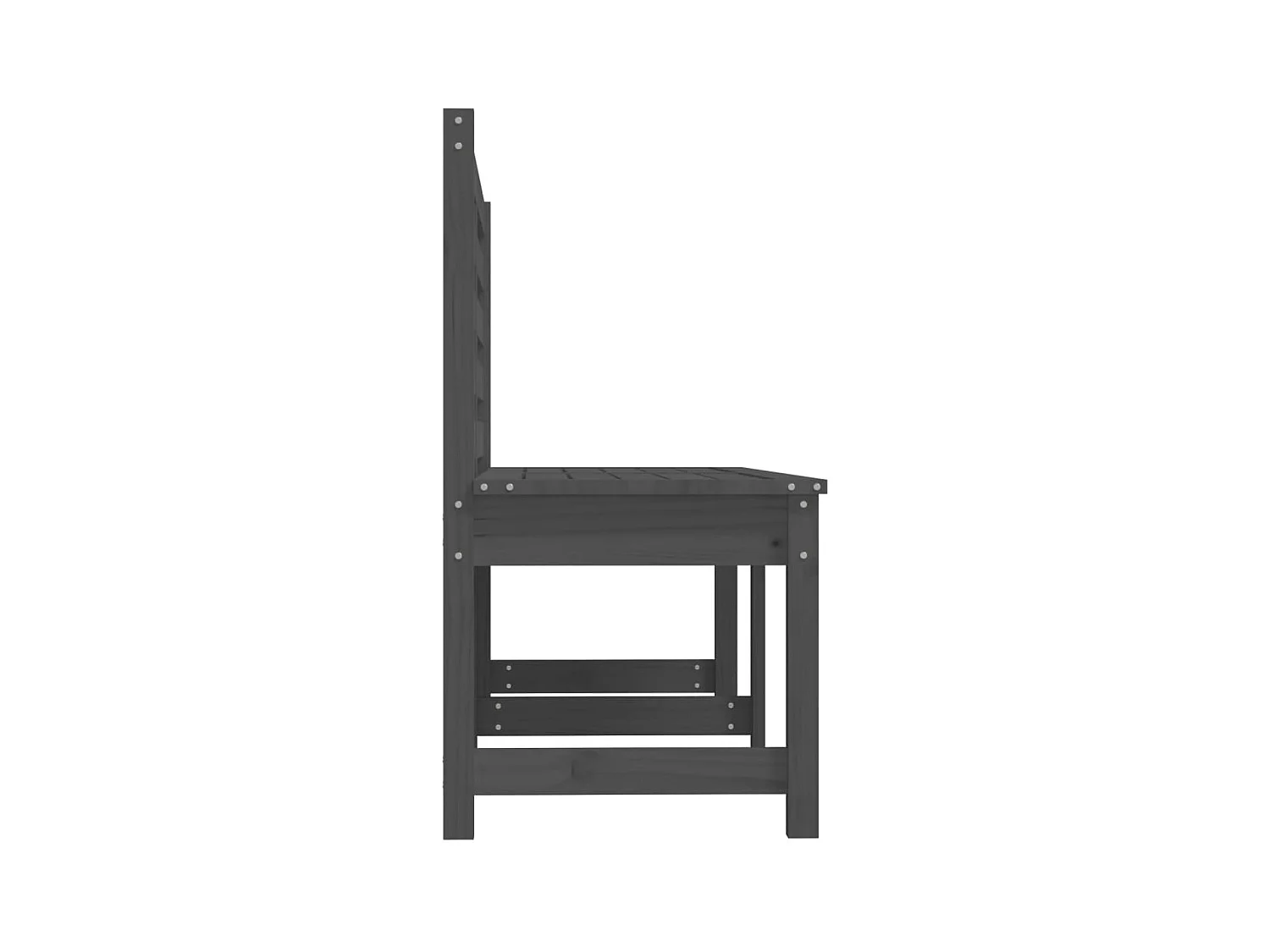 Banc de jardin gris 157,5 cm bois massif de pin