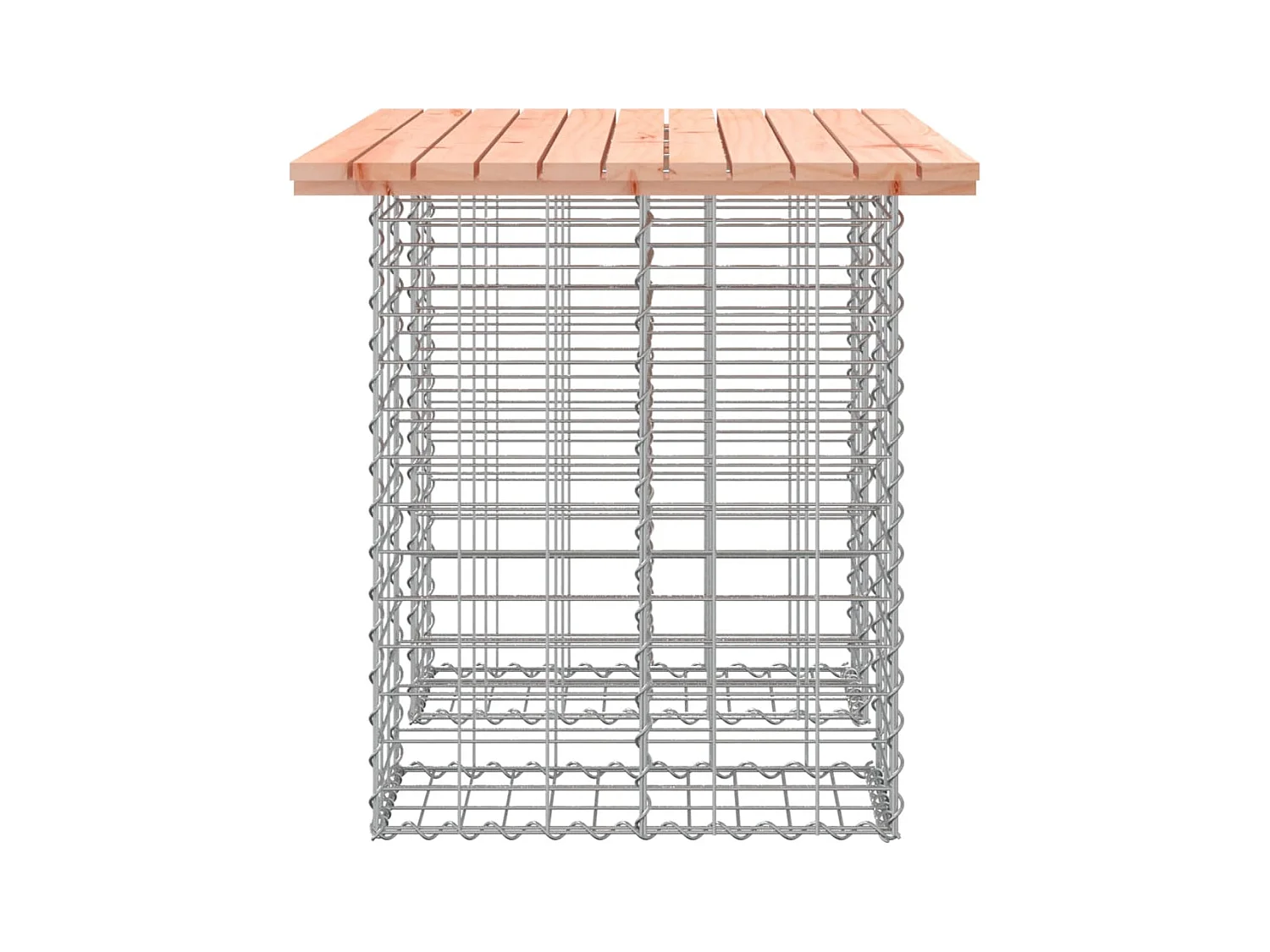 Banc de jardin design gabion 100x70x72cm bois massif de douglas