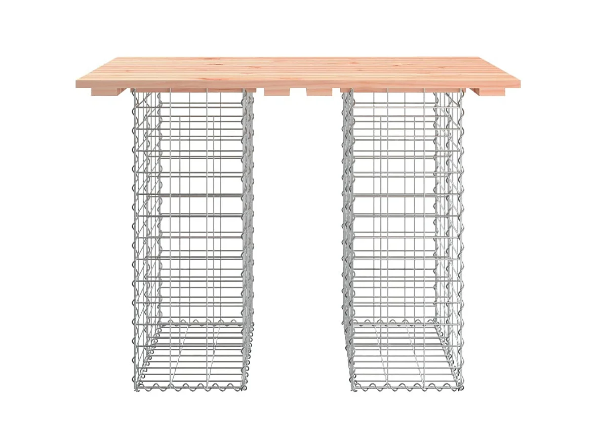 Banc de jardin design gabion 100x70x72cm bois massif de douglas