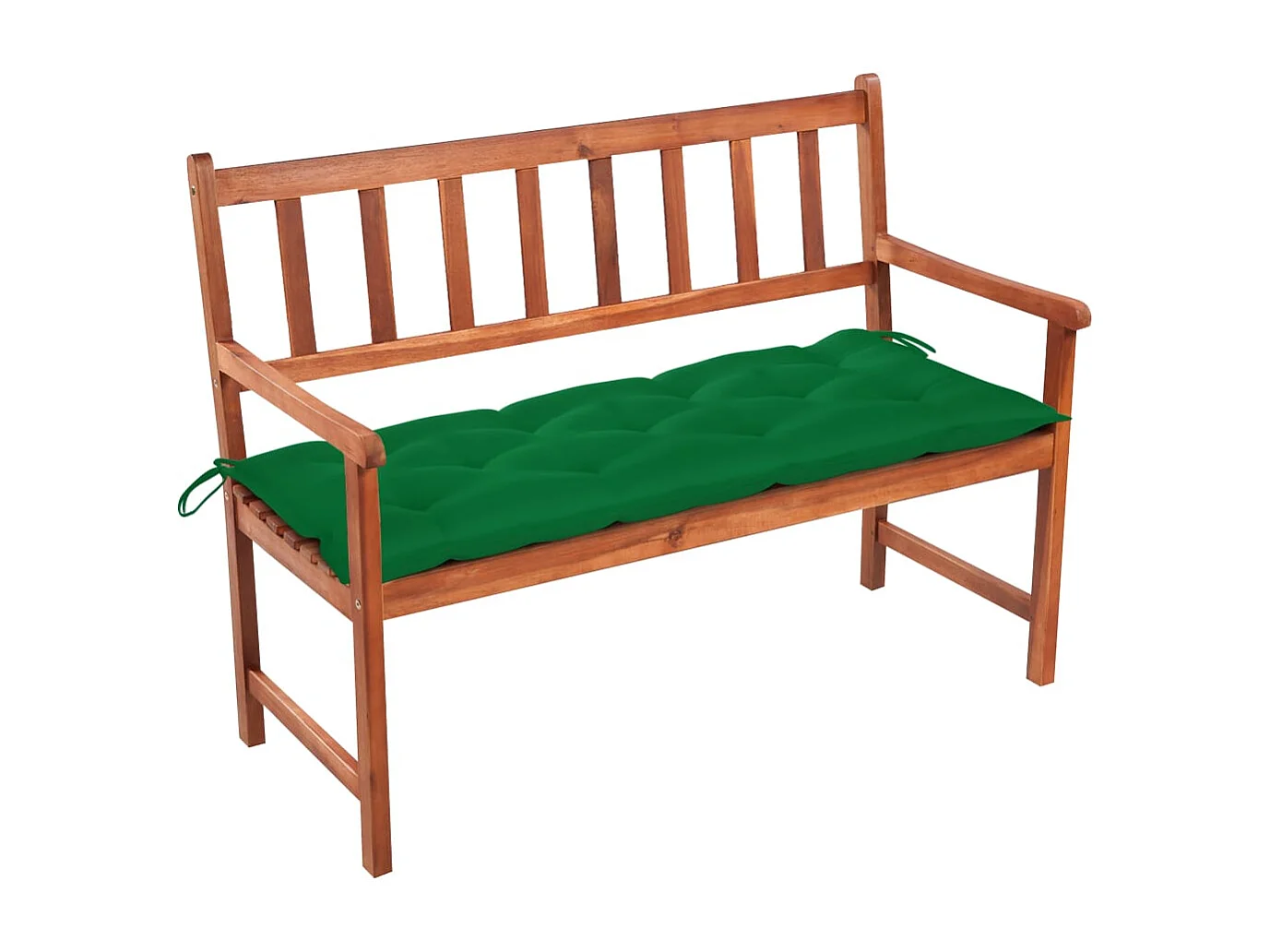 Banc de jardin avec coussin 120 cm Bois d'acacia massif