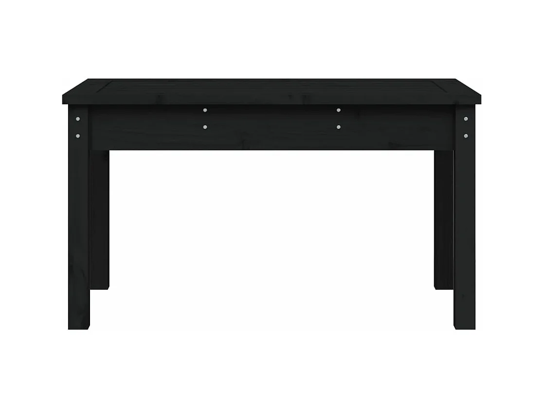 Banco de jardim 80x44x45 cm madeira de pinho maciça preto