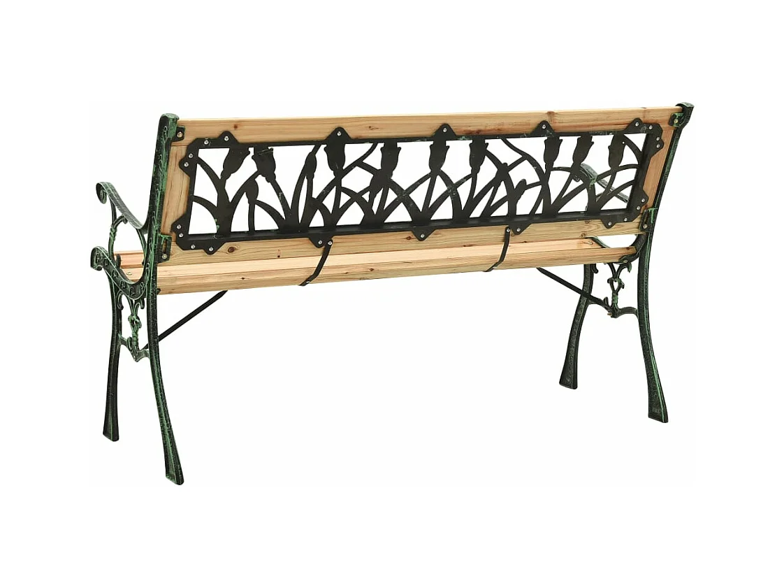 Banc de jardin 122 cm Fonte et bois de sapin massif