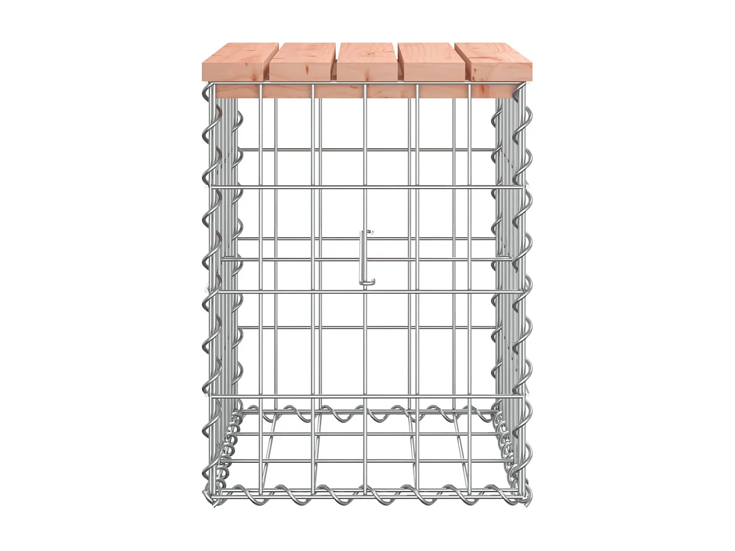 Banc de jardin design gabion 33x31x42 cm bois massif de douglas