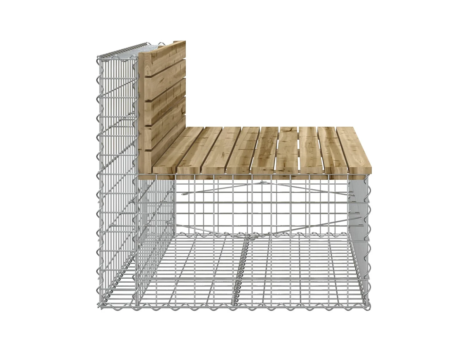 Tuinbank schanskorfontwerp 103x70x65 cm geïmpregneerd hout