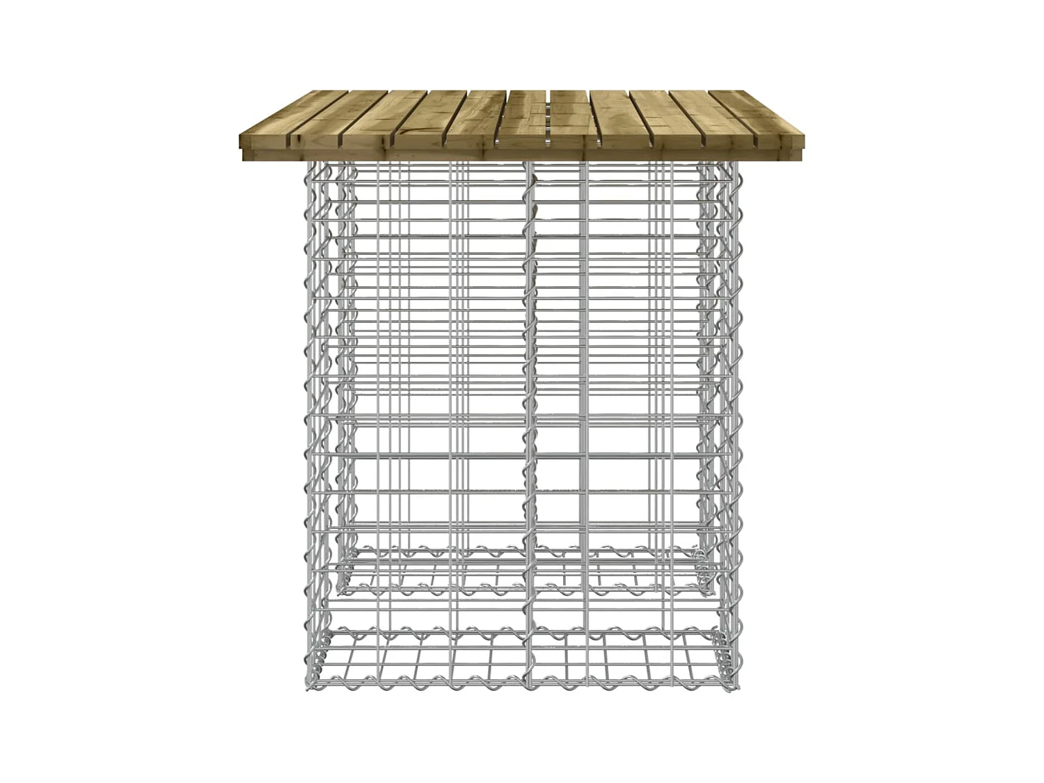 Banc de jardin design gabion 100x70x72 cm bois de pin imprégné