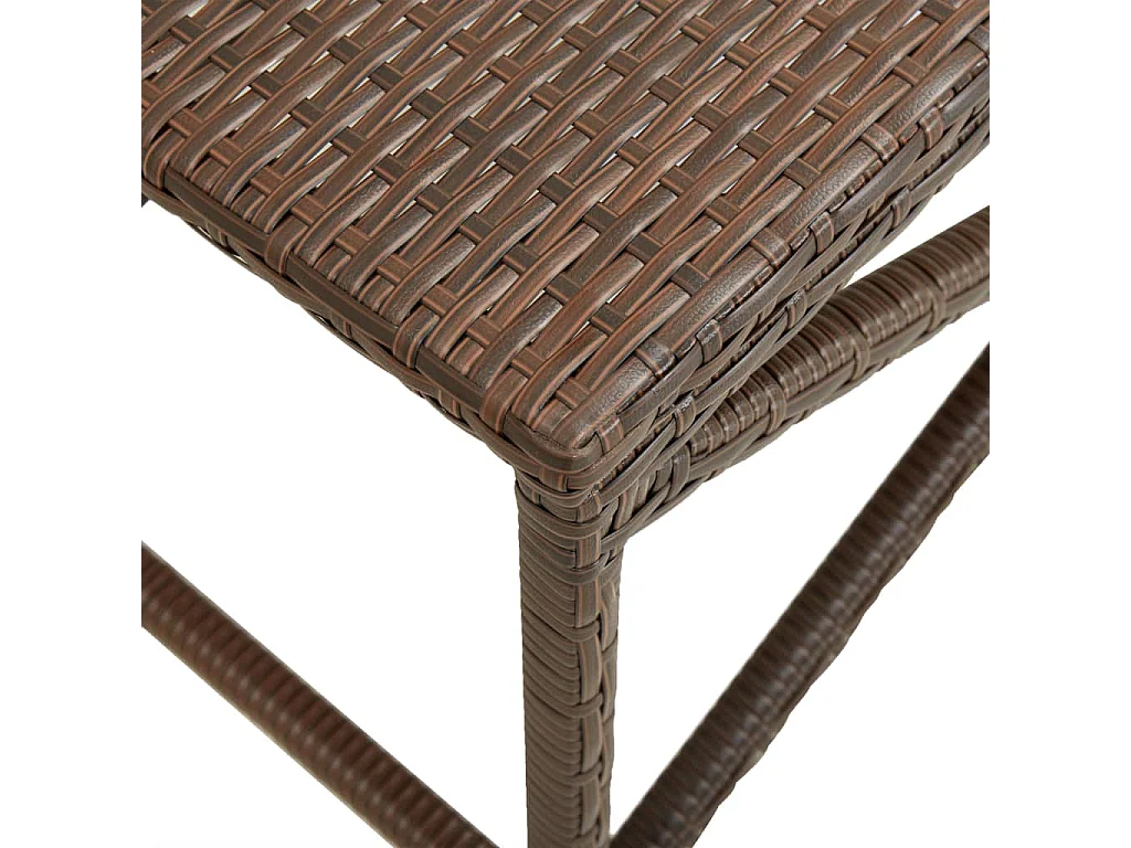 Banco de jardín 120 cm ratán sintético marrón