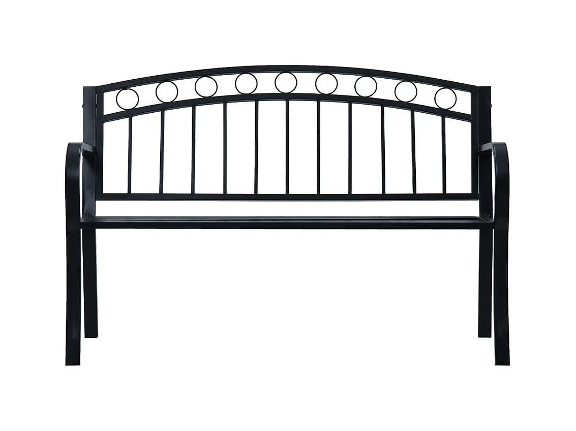 Tuinbank 125 cm staal zwart