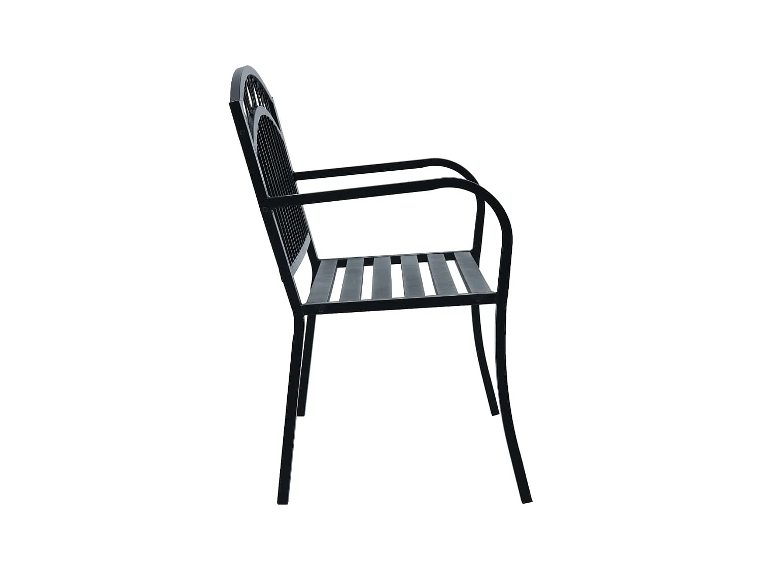 Tuinbank 125 cm staal zwart