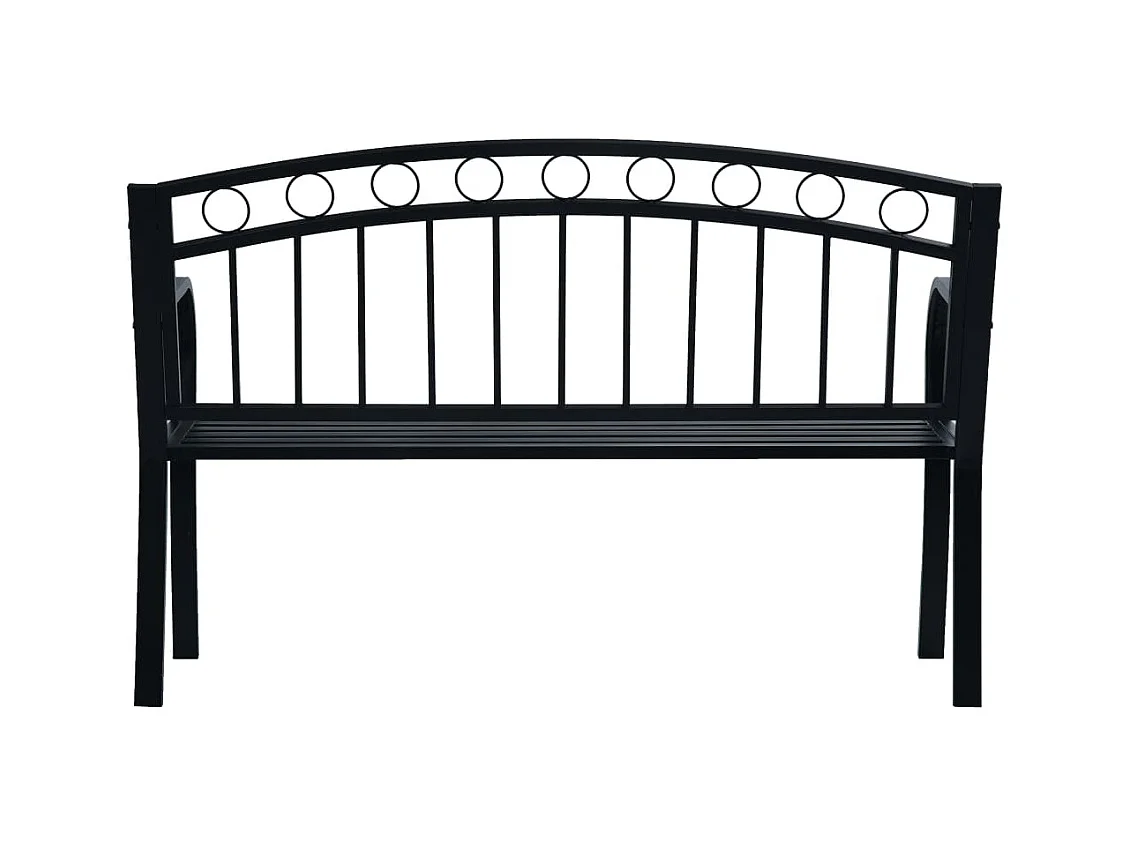 Tuinbank 125 cm staal zwart