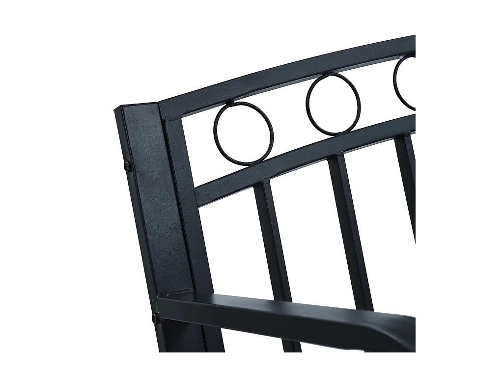 Tuinbank 125 cm staal zwart