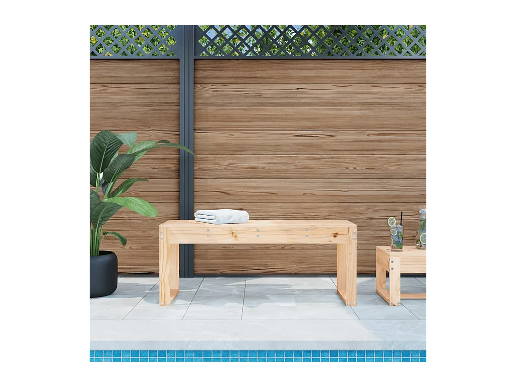 Banco de jardim 110x38x45 cm madeira de pinho maciça