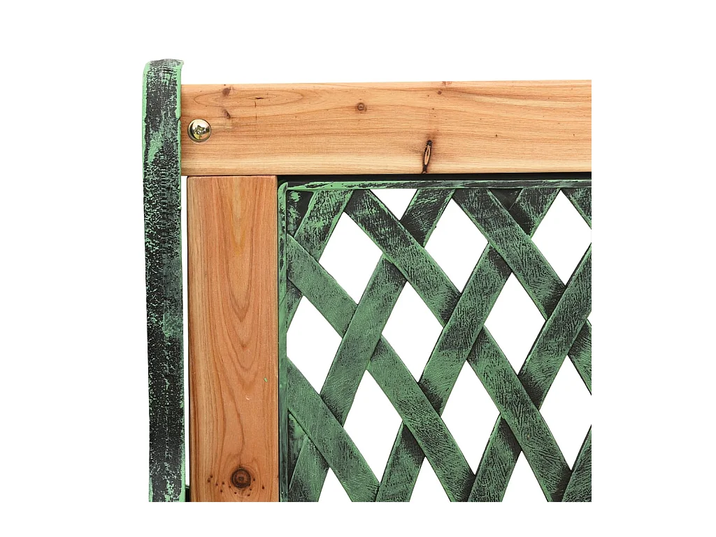 Banco de jardín hierro fundido y madera de abeto maciza 122 cm