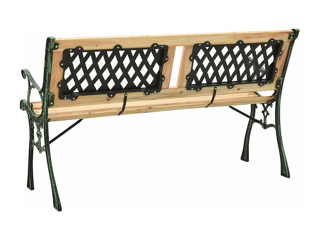 Banc de jardin 122 cm Fonte et bois de sapin massif
