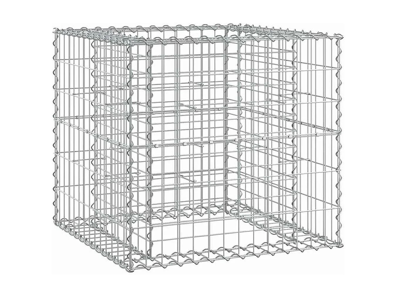 Banc de jardin avec panier en gabion bois massif de douglas