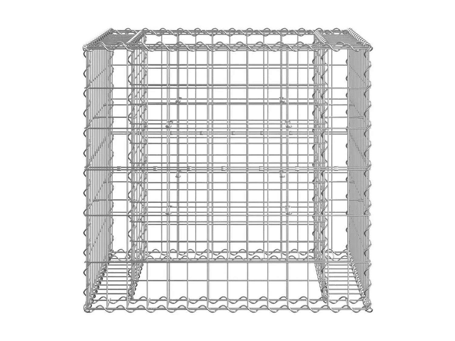 Banc de jardin avec panier en gabion bois massif de douglas