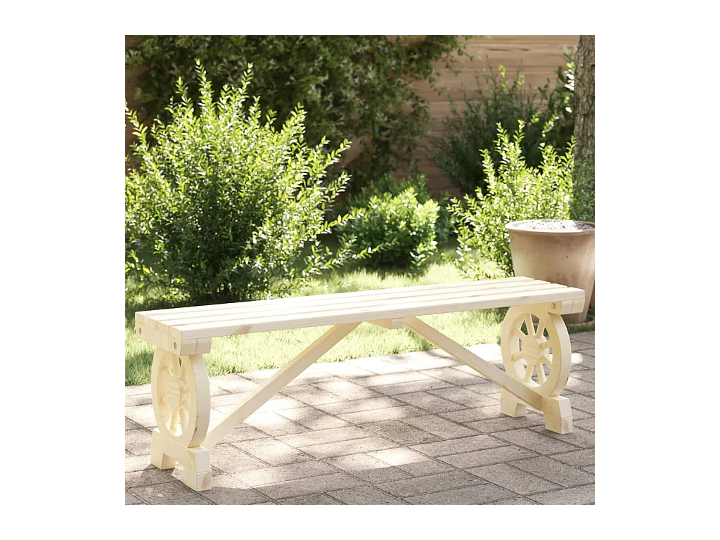 Banc de jardin 115 cm bois de sapin massif