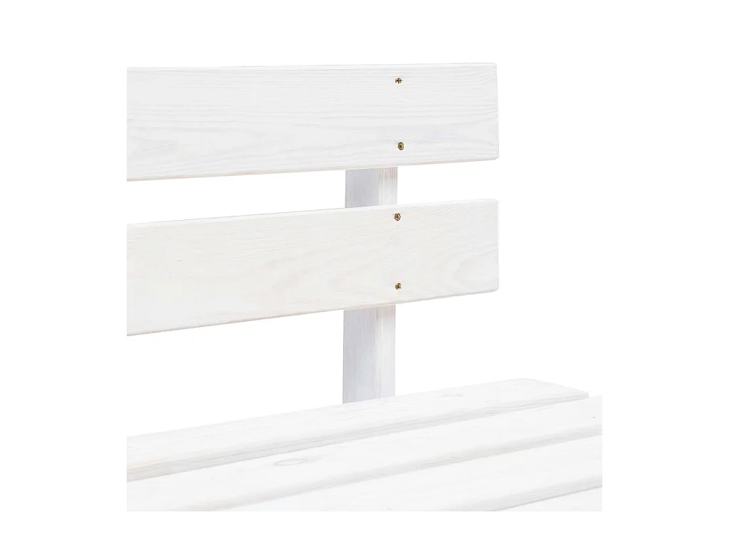 Banc palette de jardin bois gris blanc