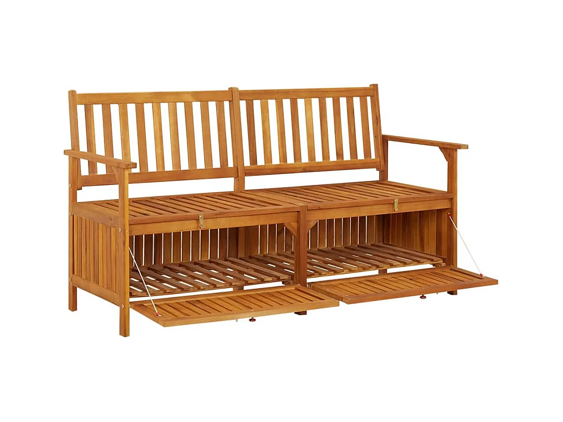 Banc de rangement 148 cm Bois d'acacia solide