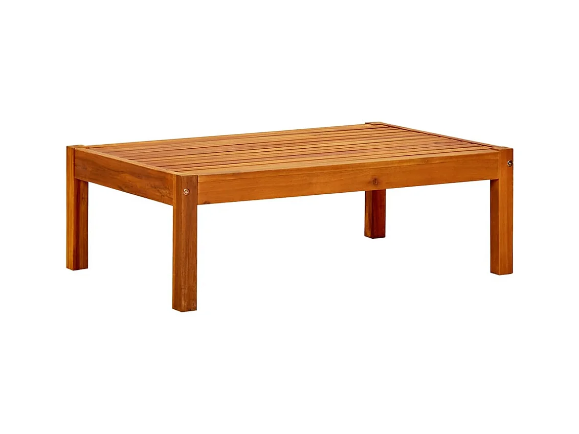 Banc de jardin avec table et repose-pieds Bois d'acacia solide