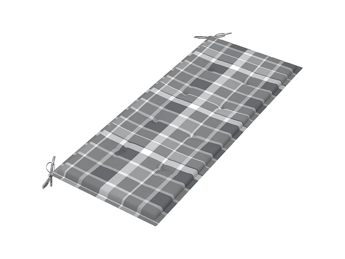 Banc de jardin pliable avec coussin 118 cm Bambou