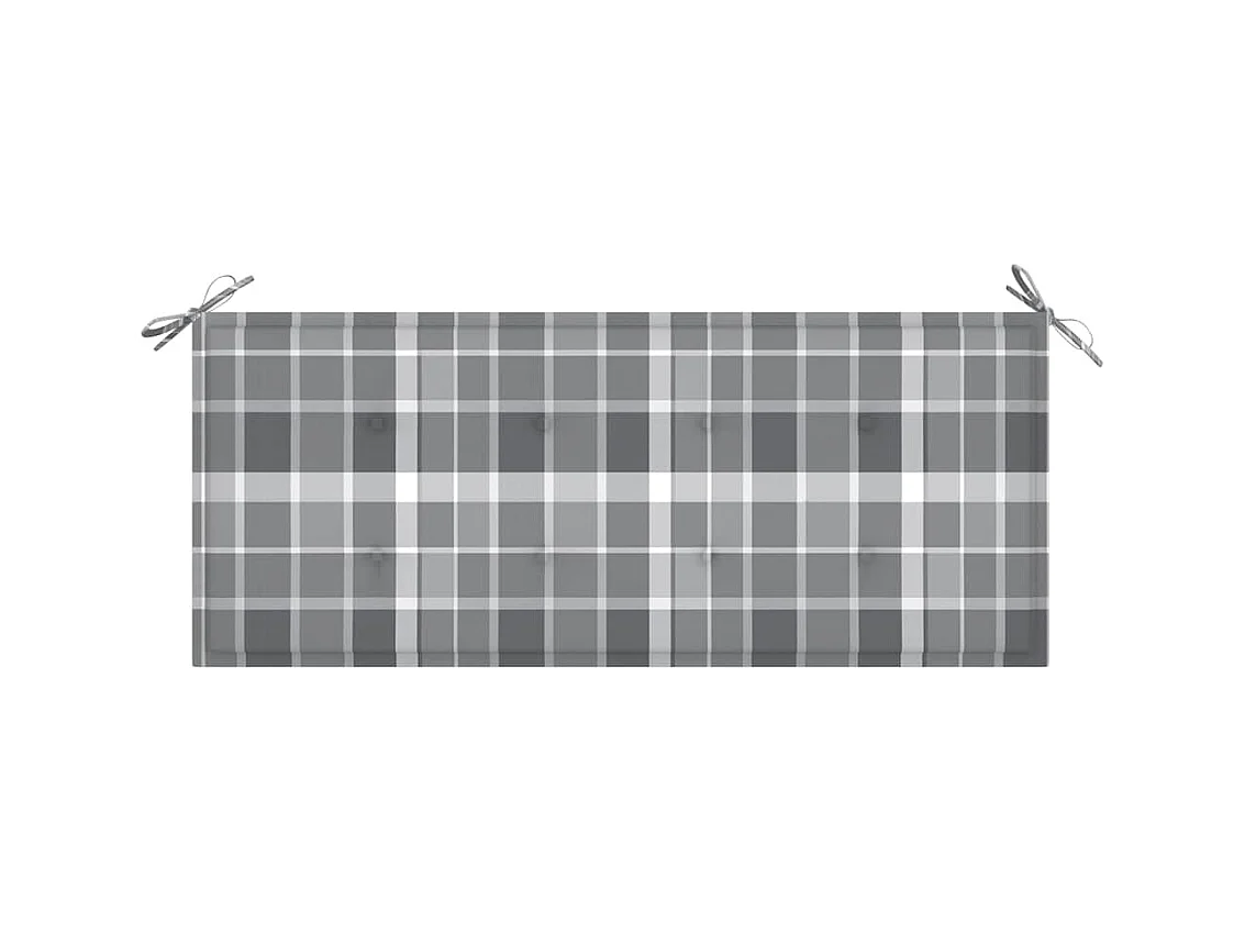 Banc de jardin pliable avec coussin 118 cm Bambou