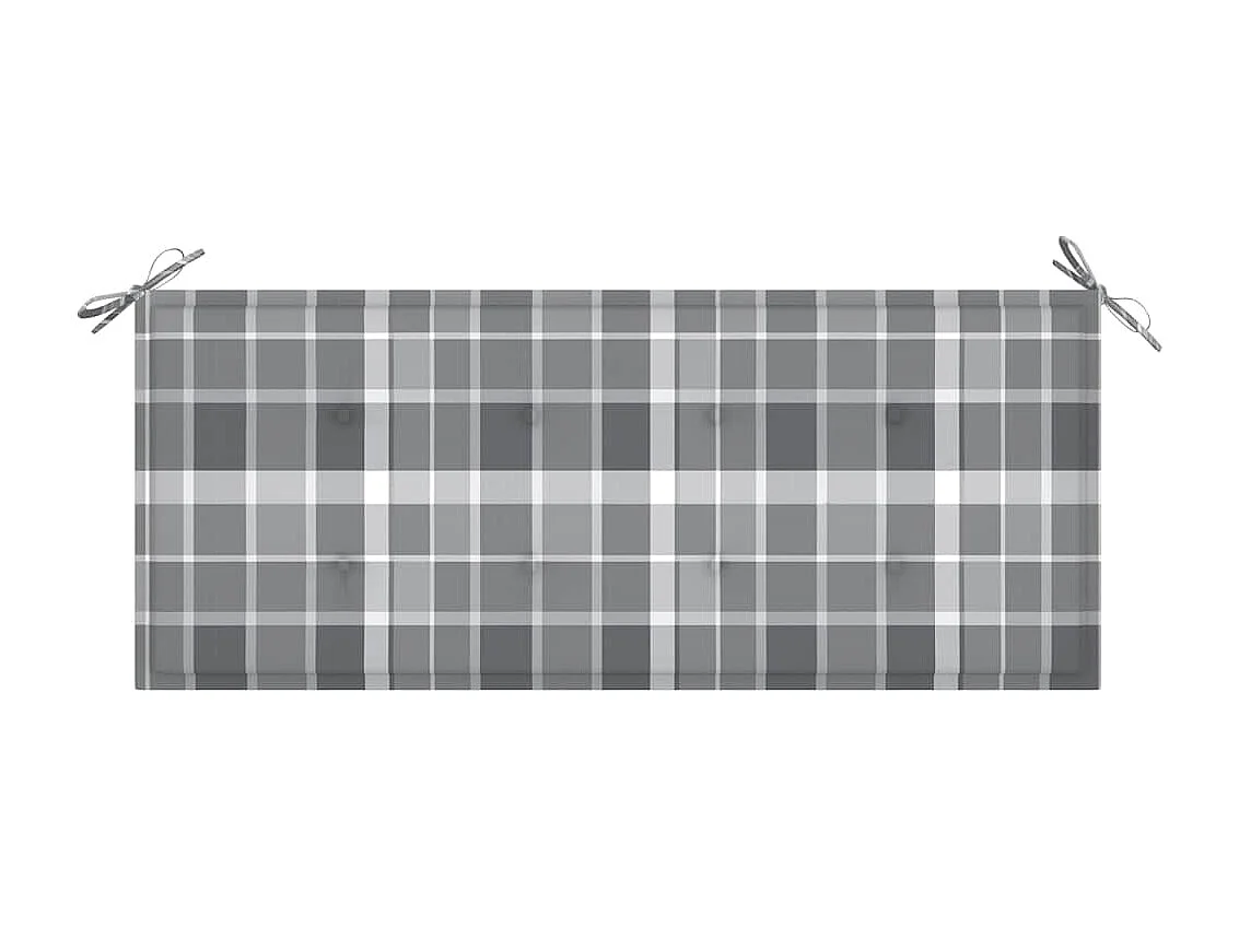 Banc de jardin pliable avec coussin 118 cm Bambou