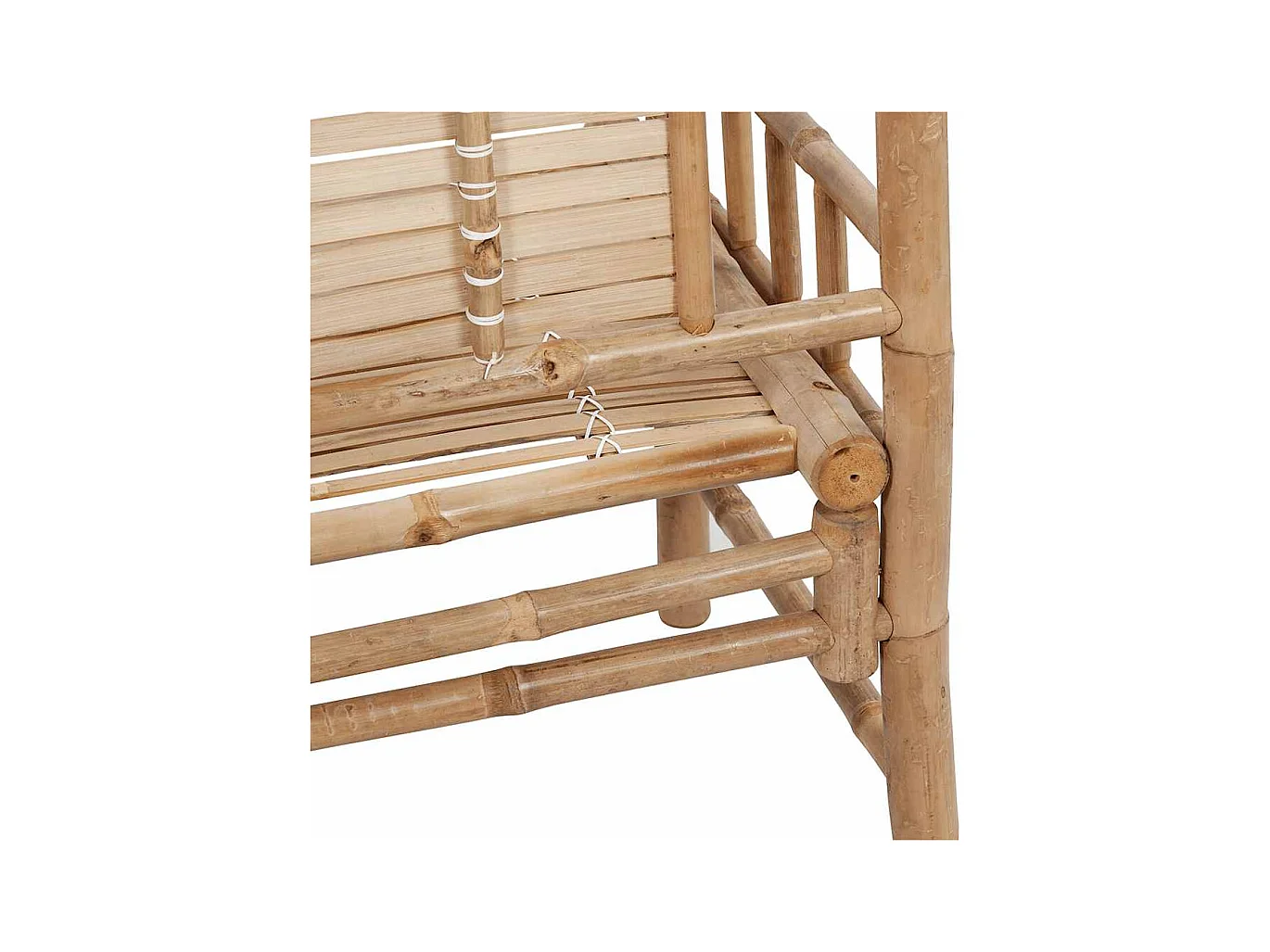 Banc de jardin avec coussin 120 cm Bambou