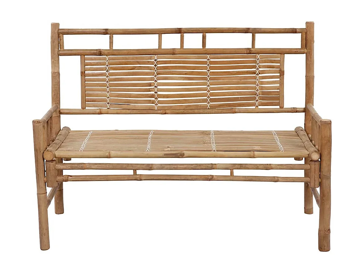 Tuinbank met kussen 120 cm bamboe