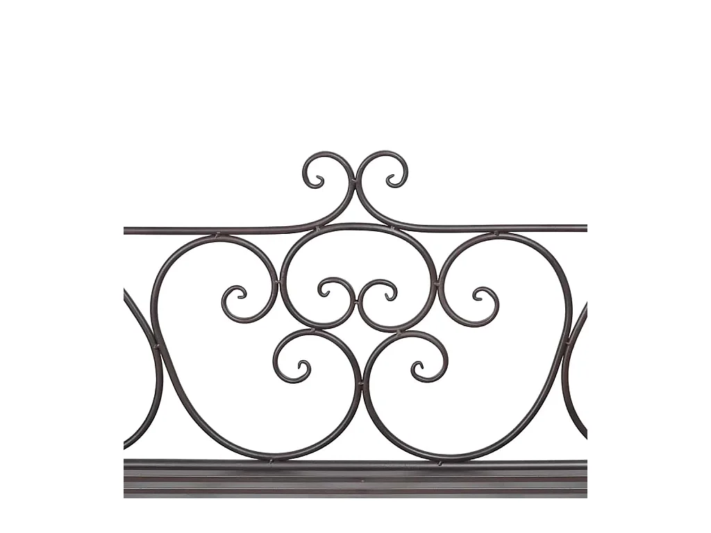 Banc de jardin 132 cm Acier Antique Marron
